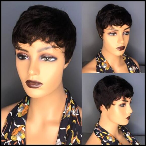 Short Pixie Cut Human Hair Wig Glueless Layered Boy Cut Brazilian Hair main image 5